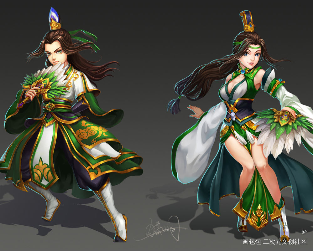 一些原画3_厚涂Q版原画角色设计原创绘画作品