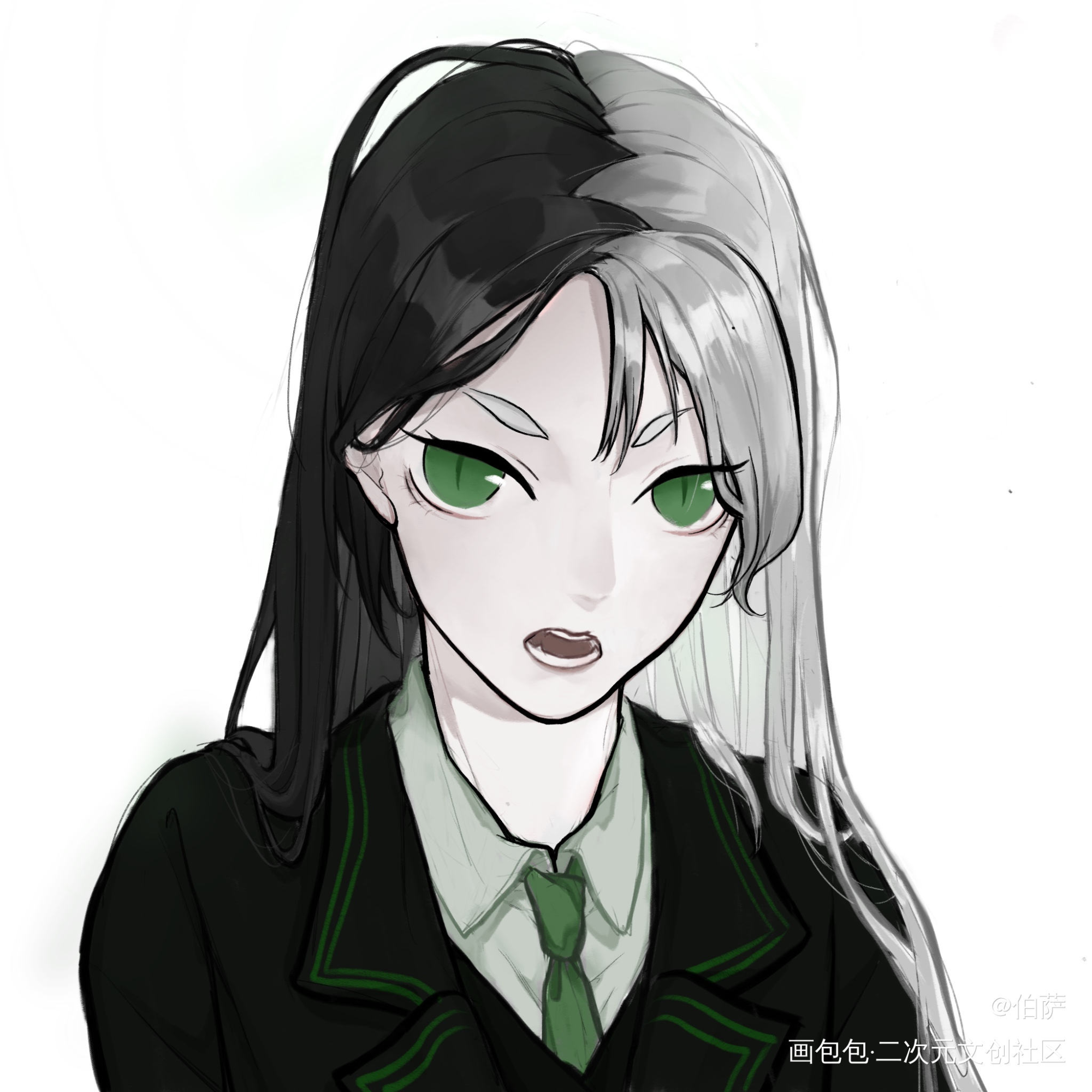 阴阳头（ ’ - ’ * )_头像原创绘画作品