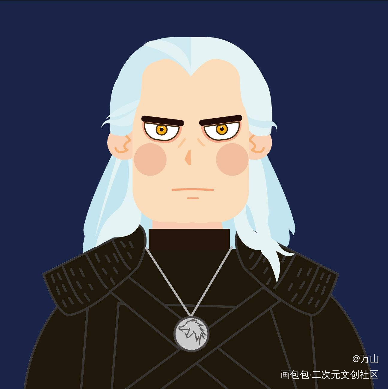 猎魔人AI头像_头像插画猎魔人绘画作品