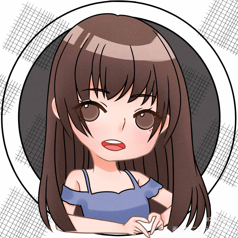 情头_(:з)∠)__Q版头像原创绘画作品