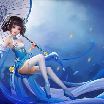 小萝莉_古风厚涂厚涂萝莉萝莉双马尾我要上首推插画原创绘画作品