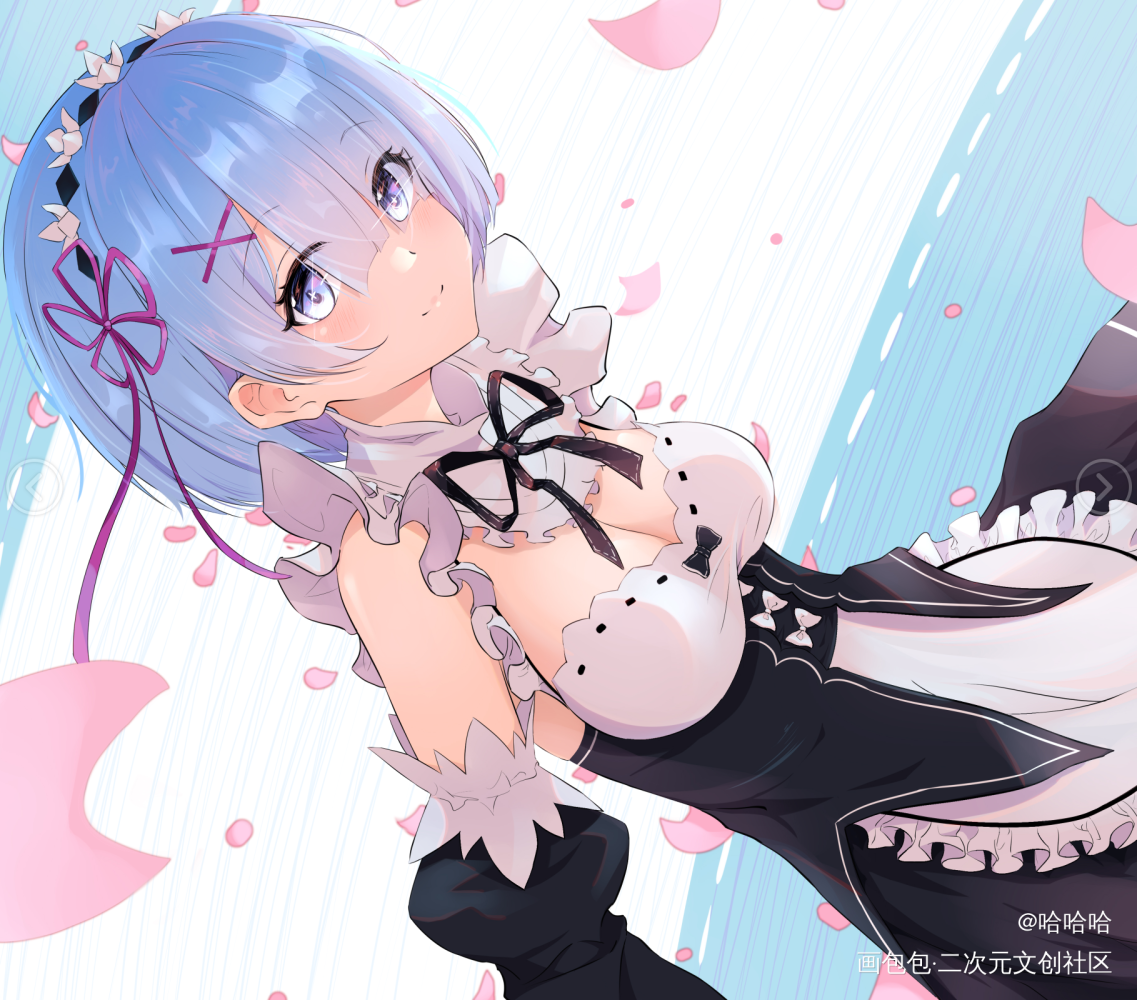 雷姆_Re：从零开始的异世界生活雷姆日系绘画作品