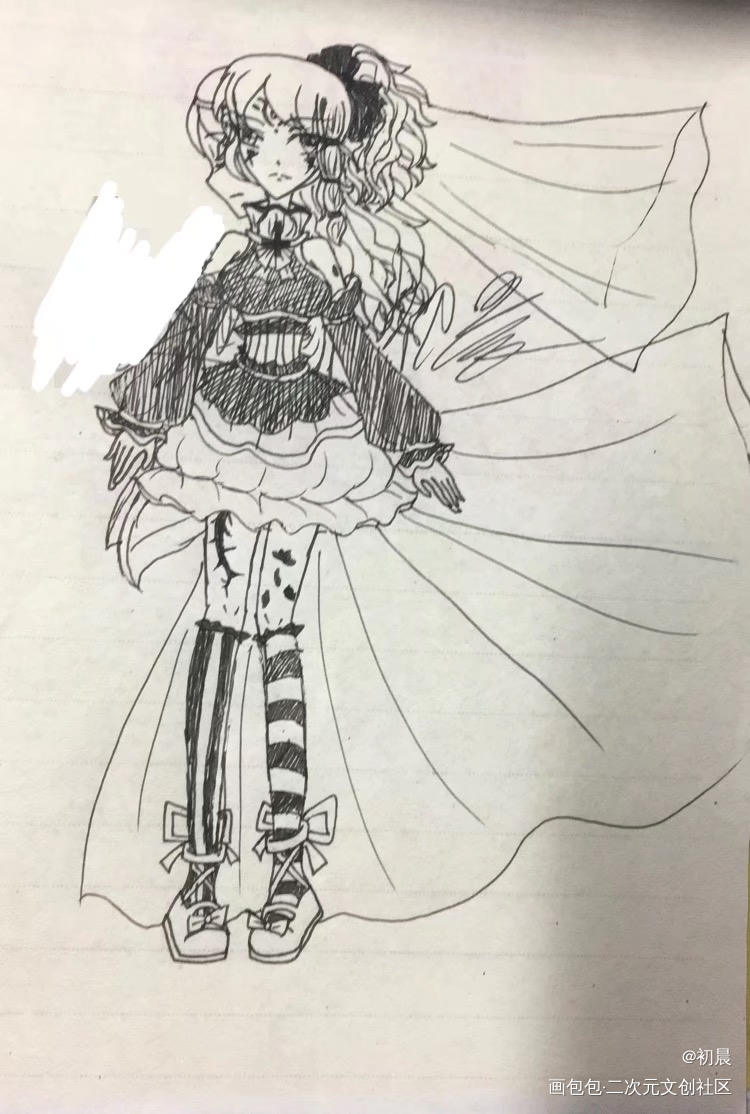 妄神塔_华娜晔凤翎手绘插画原创绘画作品