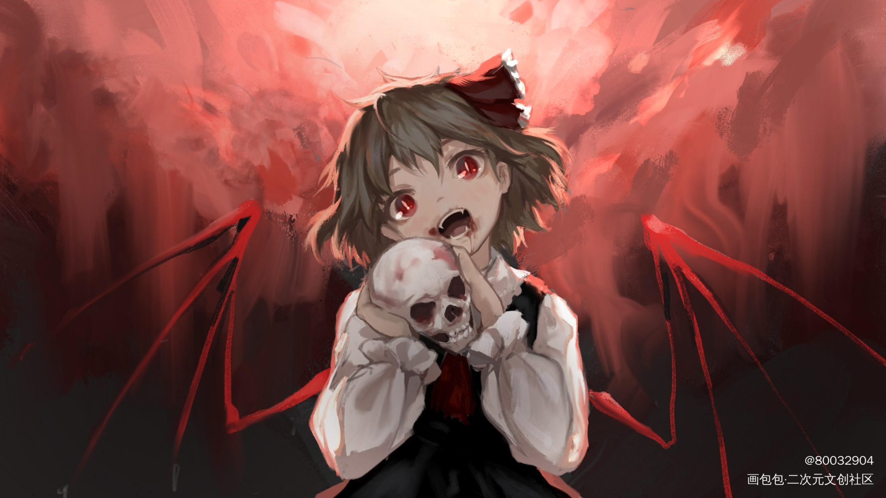 _东方project露米娅厚涂日系少女头像插画插画绘画作品