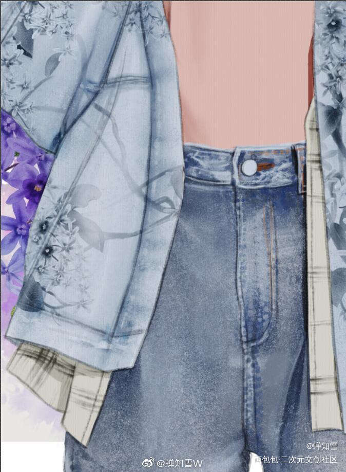 兰藤花少女_原创绘画作品