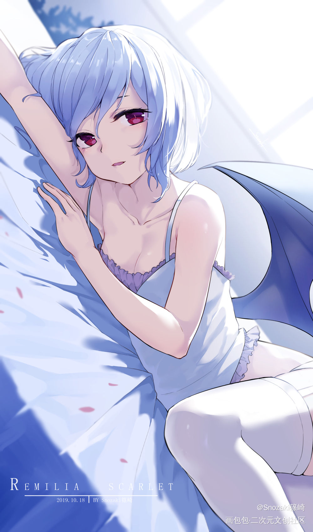 _(:з」∠)__东方project蕾米莉亚平涂日系我要上首推少女头像插画绘画作品