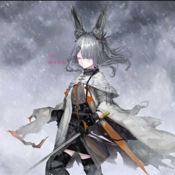 霜星小姐姐_明日方舟霜星厚涂日系残缺的衣角雪景兽耳白发少女头像