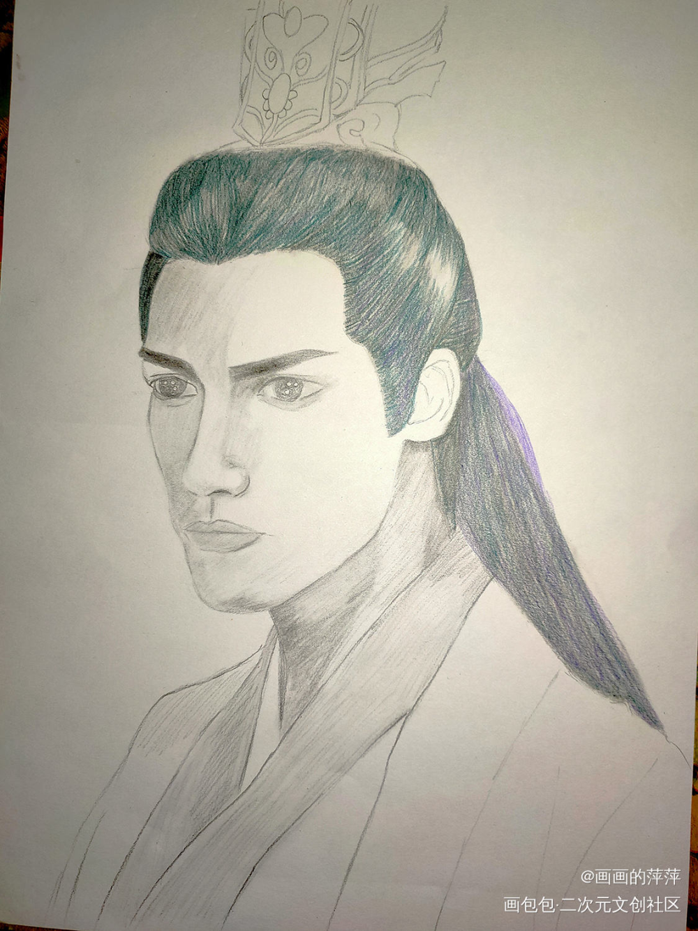 本来只是想画张素描的_头像香蜜润玉润玉绘画作品