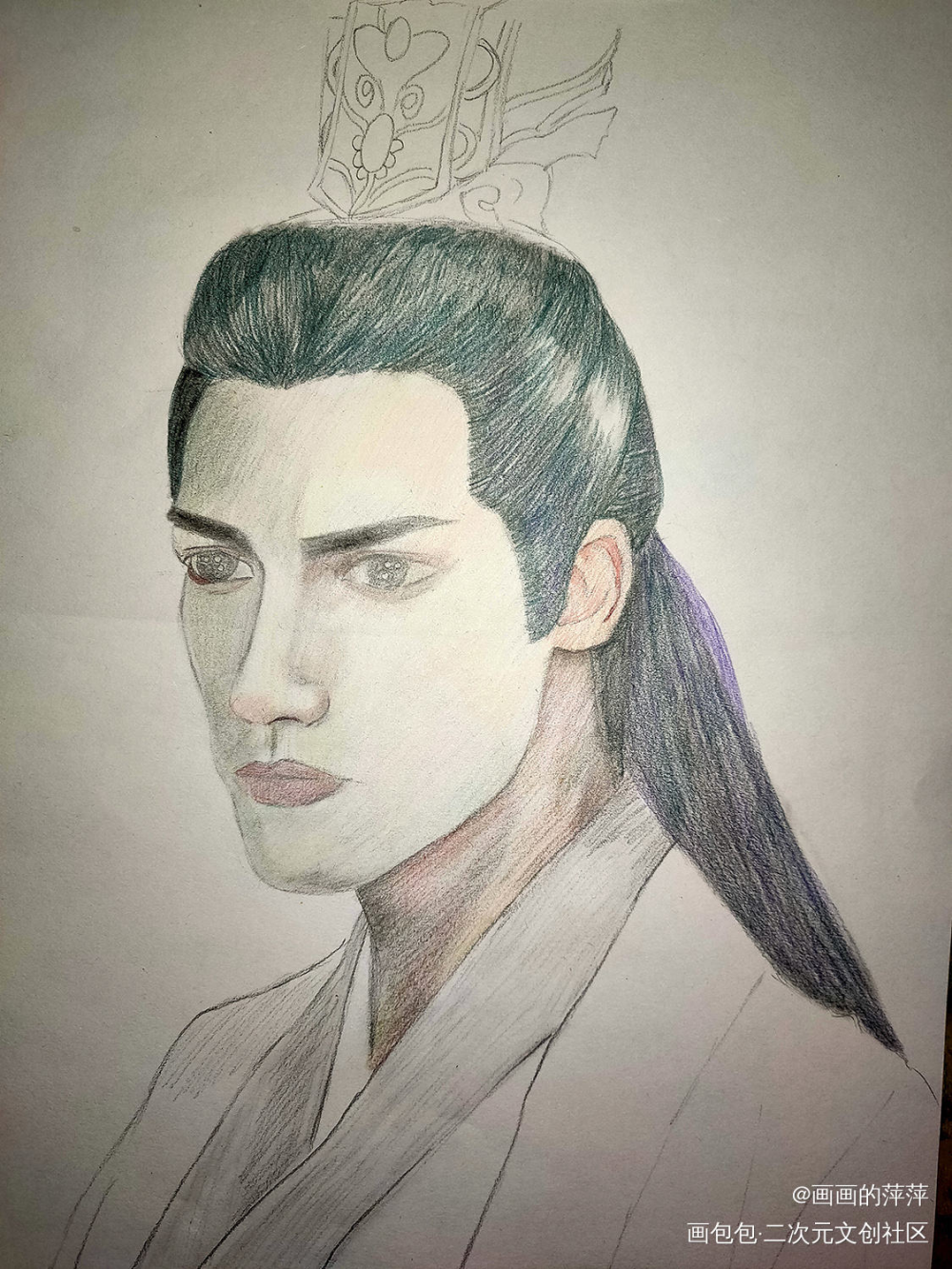 本来只是想画张素描的_头像香蜜润玉润玉绘画作品