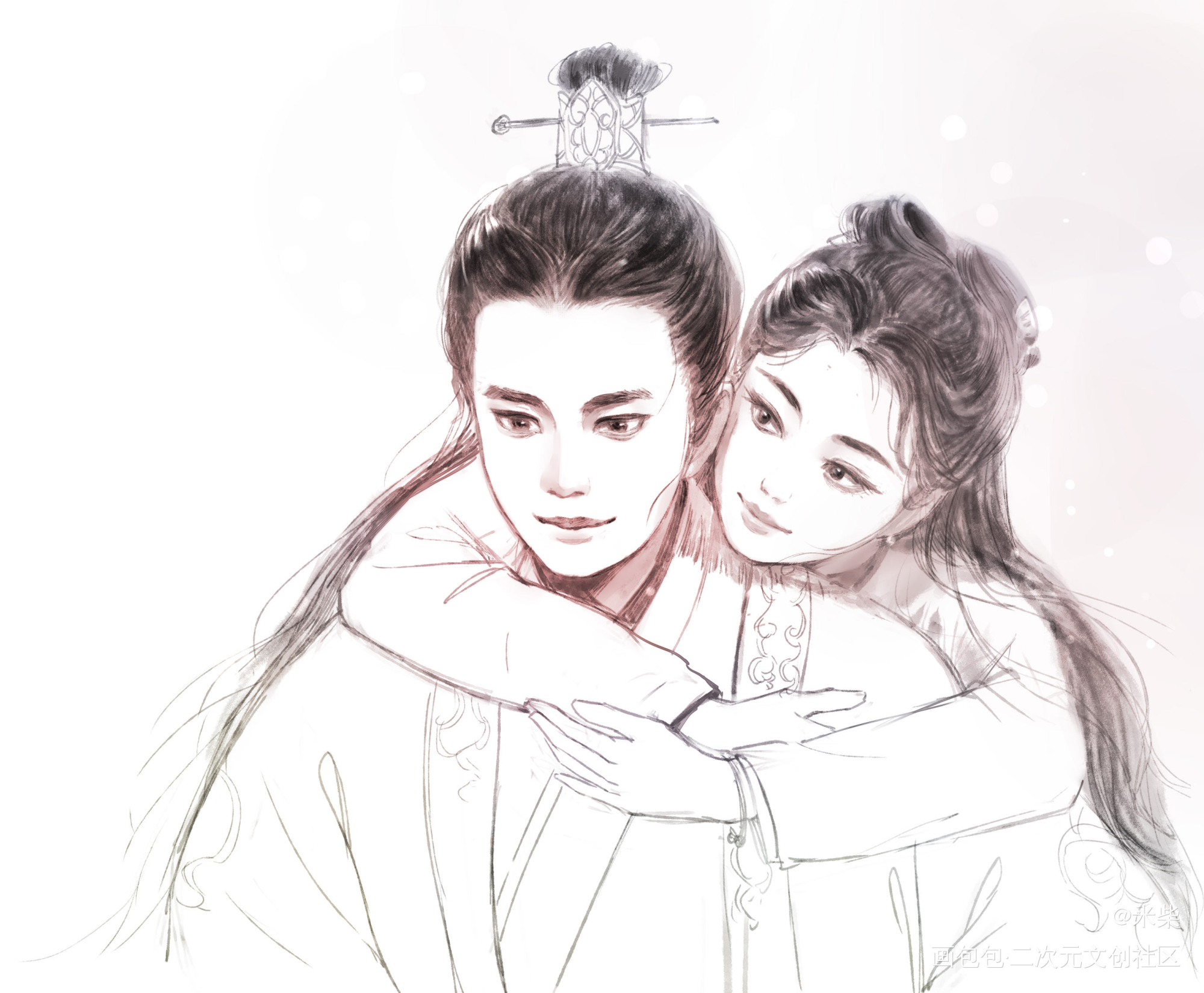 锦衣之下_袁今夏陆绎插画锦衣之下绘画作品