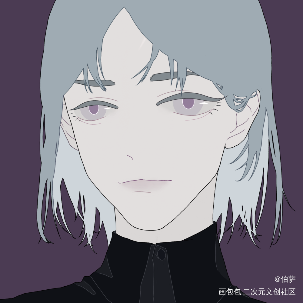 摸鱼_平涂头像原创绘画作品