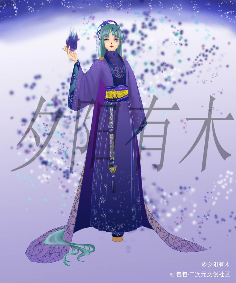 是个关于星空的设子！_原创绘画作品