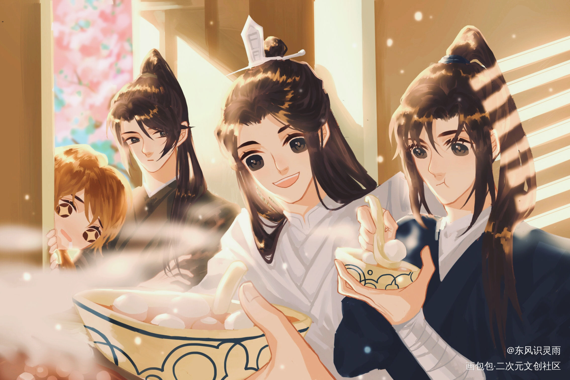六爻元宵_六爻水坑严争鸣程潜厚涂绘画作品