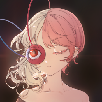 3rd eye_东方project古明地觉古明地恋平涂日系guro异色发半身少女