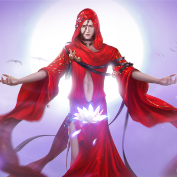 剑网三同人:阿萨辛_剑网3阿萨辛厚涂月亮长袍异域头像绘画作品