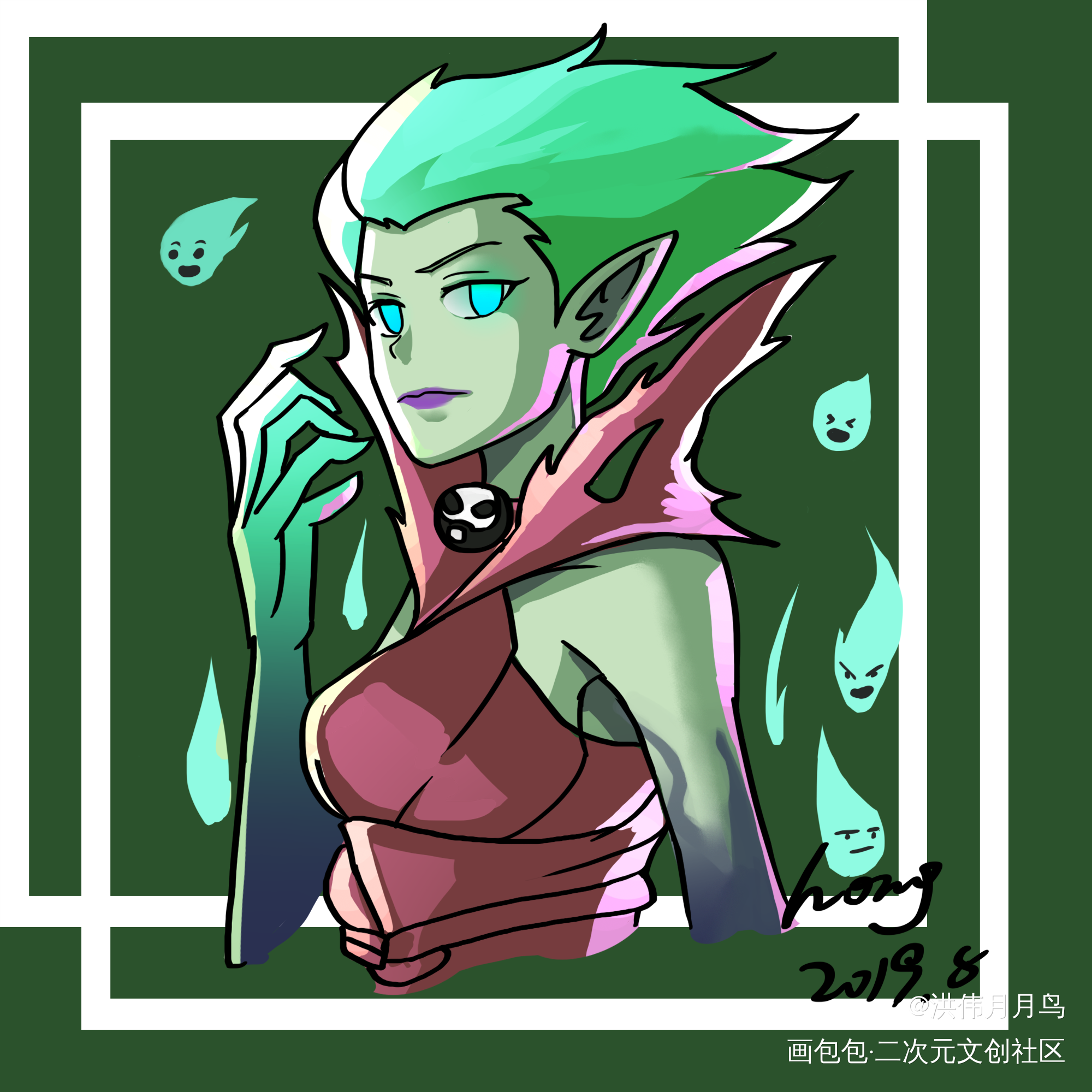 dota2全英雄头像_平涂奇幻头像dota2绘画作品