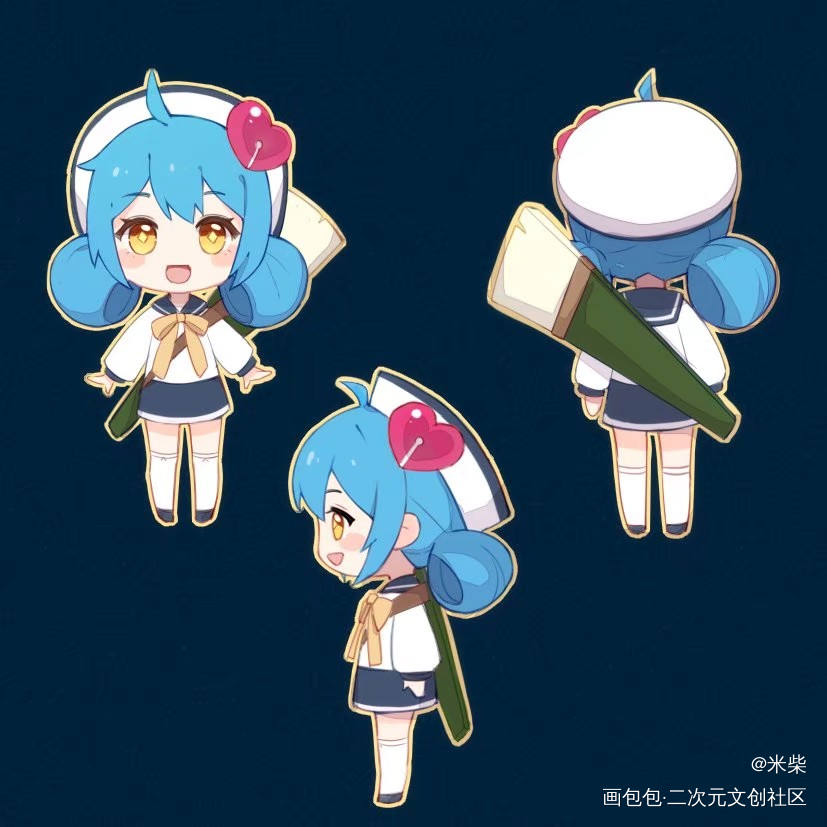 画包包人设图_画包包原创角色日系Q版绘画作品