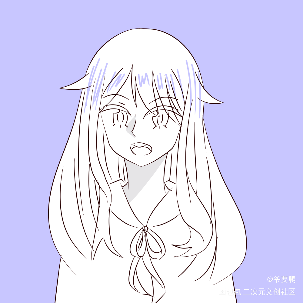 瞎传_线稿头像原创绘画作品