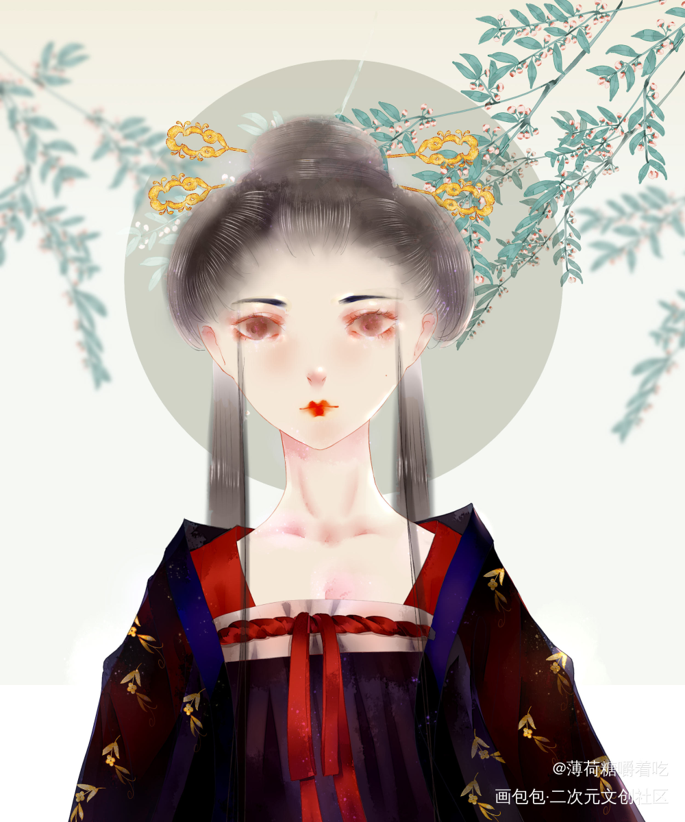 头像_平涂少女头像原创绘画作品