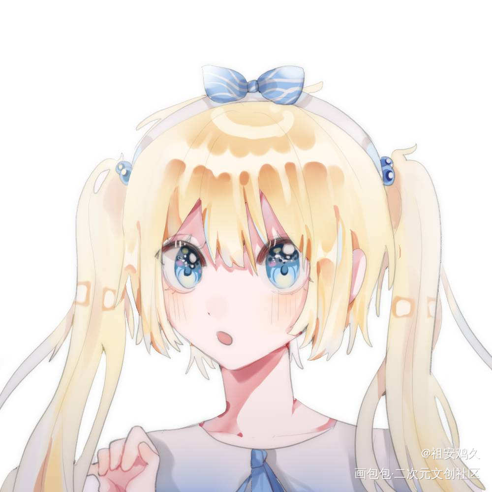我 想 要 周 边 救 命_原创角色平涂日系惊讶表情练习双马尾同人周边设计绘画作品