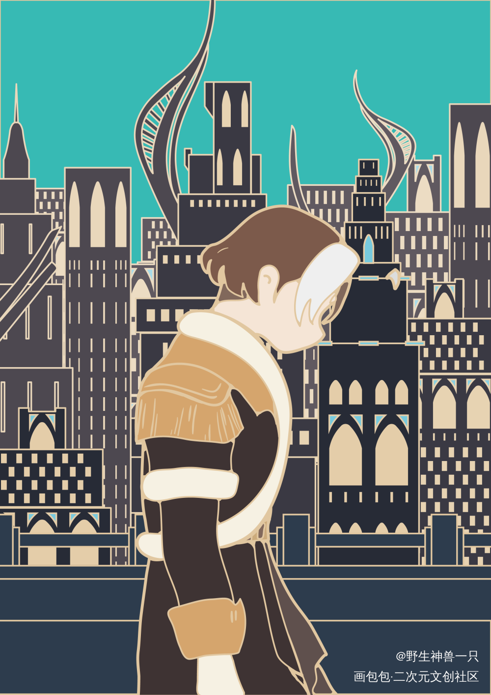 【FF14】5.0群像（2）_最终幻想14扁平日系Q版头像插画绘画作品