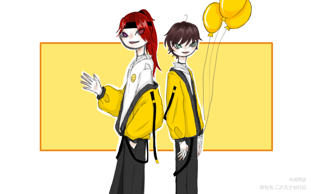 【王者/信白】_王者荣耀信白韩信李白平涂绘画作品