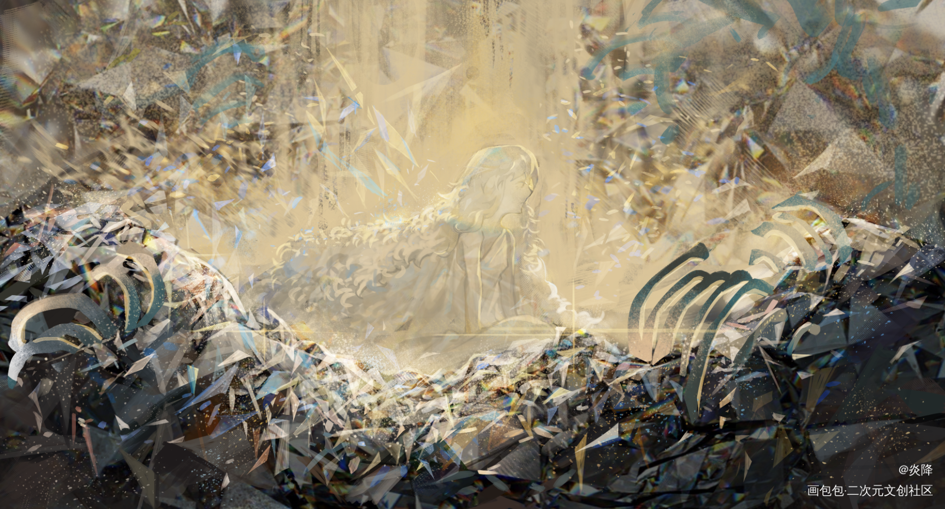 一些老图_地缚少年花子君日系插画绘画原创绘画作品