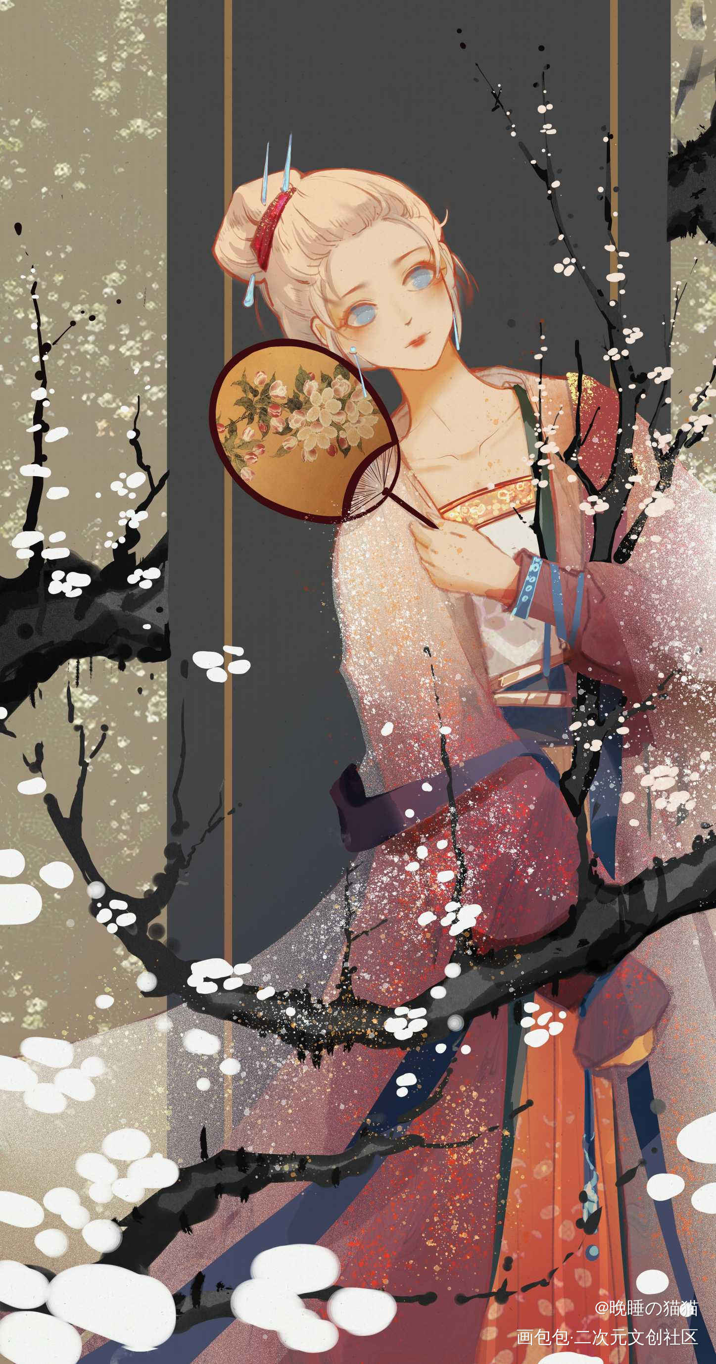 陌上花开，可缓缓归矣_原创角色平涂我要上首推插画原创绘画作品