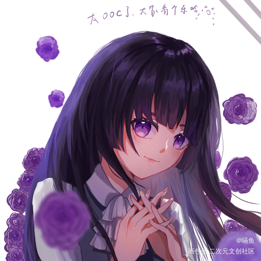 rinko_BanGDream白金燐子厚涂日系喜悦头像绘画作品