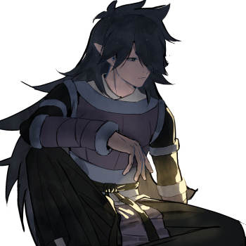 风息罗小黑战记风息平涂日系少年黑发头像插画桃子180