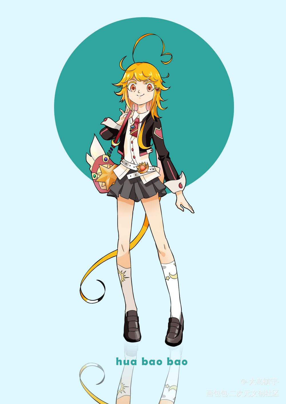 魔法系画包包_画包包画包包包包立绘平涂日系人设少女头像原创绘画作品