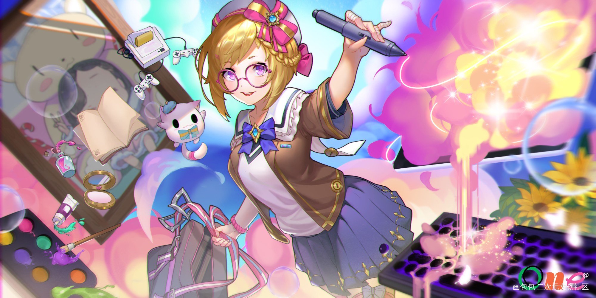 我的世界~糖的味道_原创角色日系插画原创绘画作品