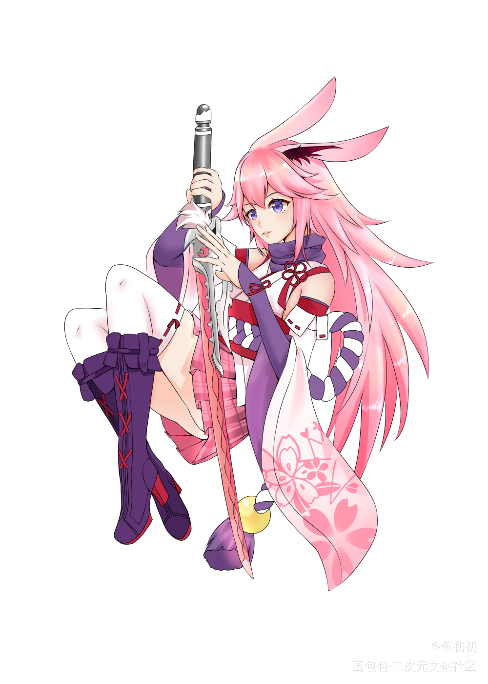 一只八重樱_崩坏3八重樱绘画作品