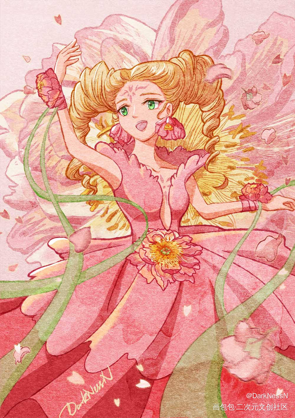 花库洛牌_百变小樱魔卡少女樱花库洛牌库洛牌水彩日系我要上首推头像百变小樱魔术卡绘画作品