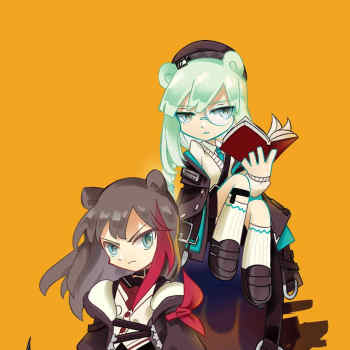 凛真_明日方舟凛冬真理平涂日系q版凛真求点评头像插画绘画作品