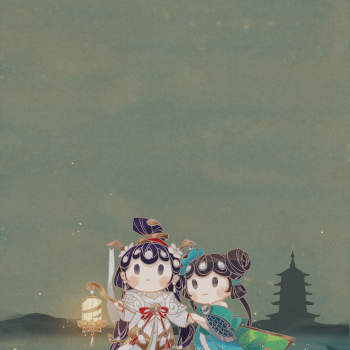 青蛇与白蛇_王者荣耀青蛇白蛇小乔大乔q版壁纸插画绘画作品