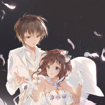 魔卡少女樱_魔卡少女樱小樱李小狼厚涂日系狼樱礼服头像插画绘画作品