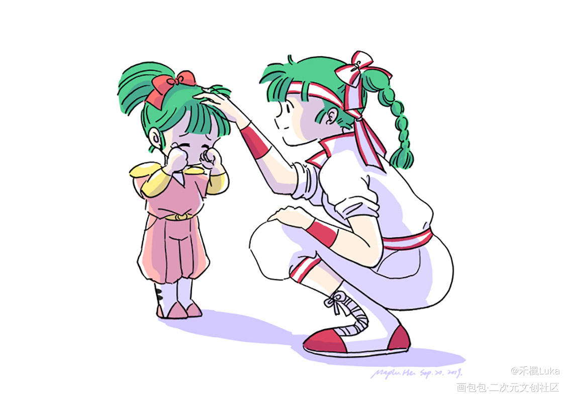 昨日_himiko平涂日系萝莉少女头像插画魔神英雄传绘画作品