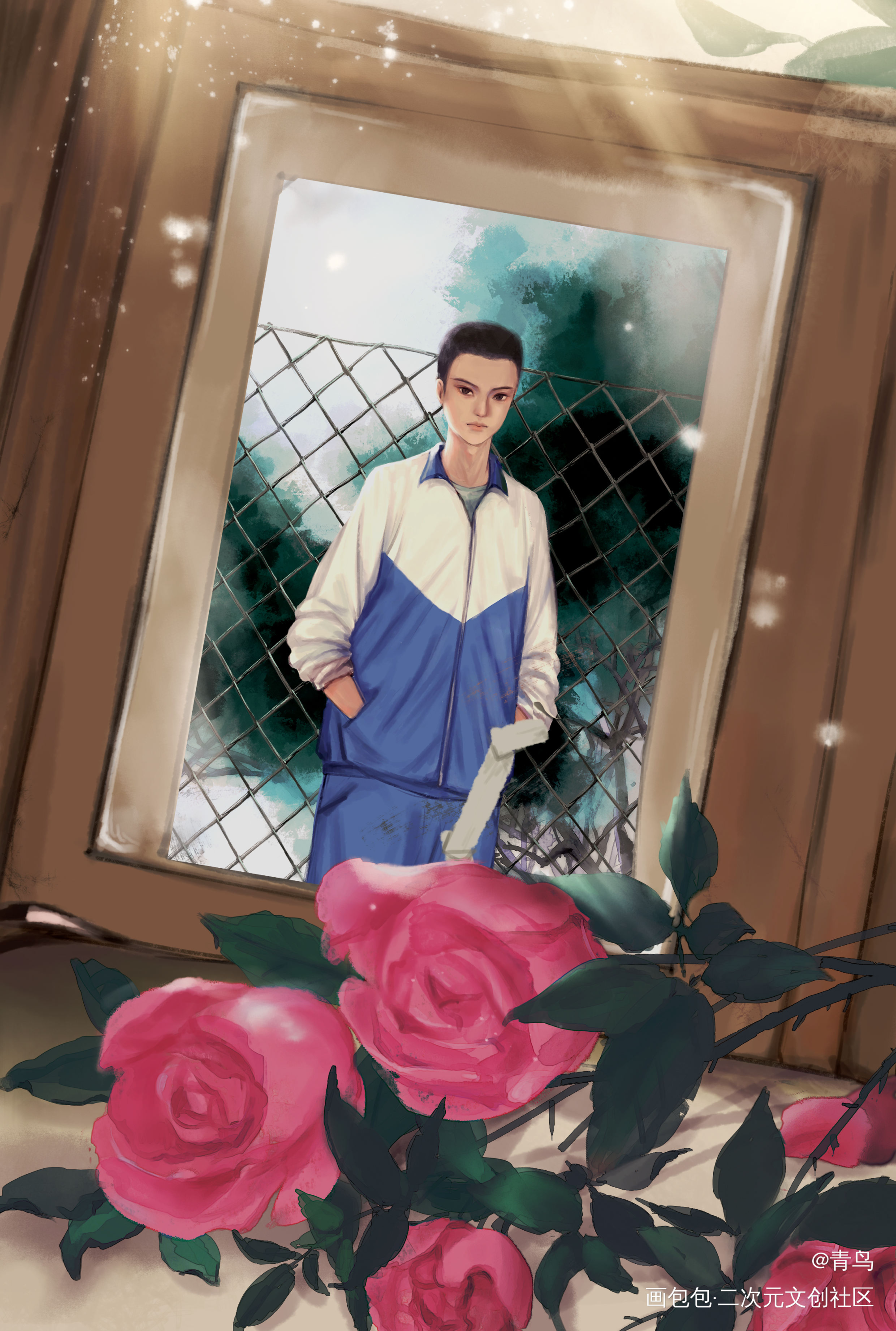 一张老照片_大哥魏谦厚涂头像插画priest绘画作品