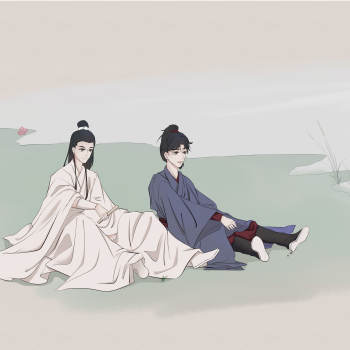 新绝代双骄2_江小鱼花无缺古风人物平涂头像插画绝代双骄绘画作品