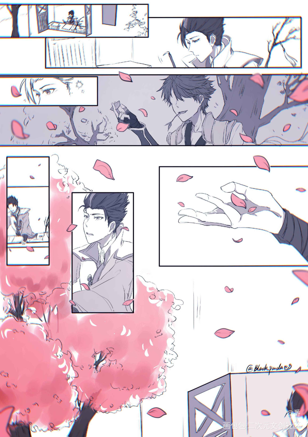 花开了_王者荣耀狄仁杰李白绘画作品
