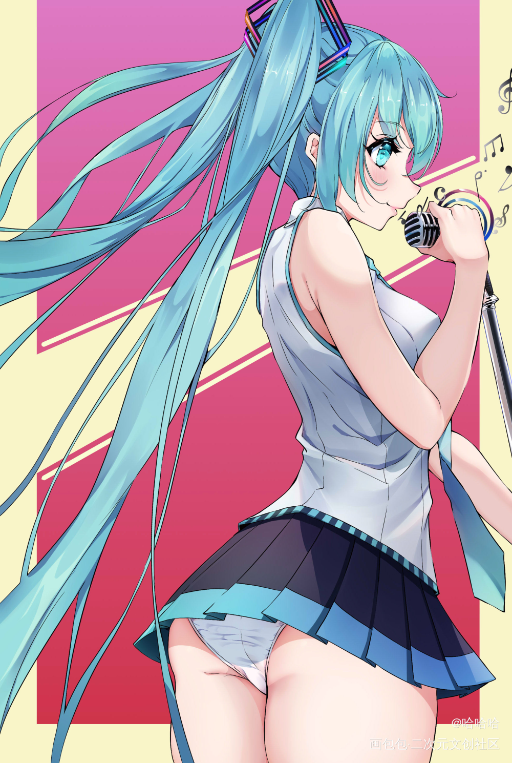 初音未来_初音未来日系头像绘画作品