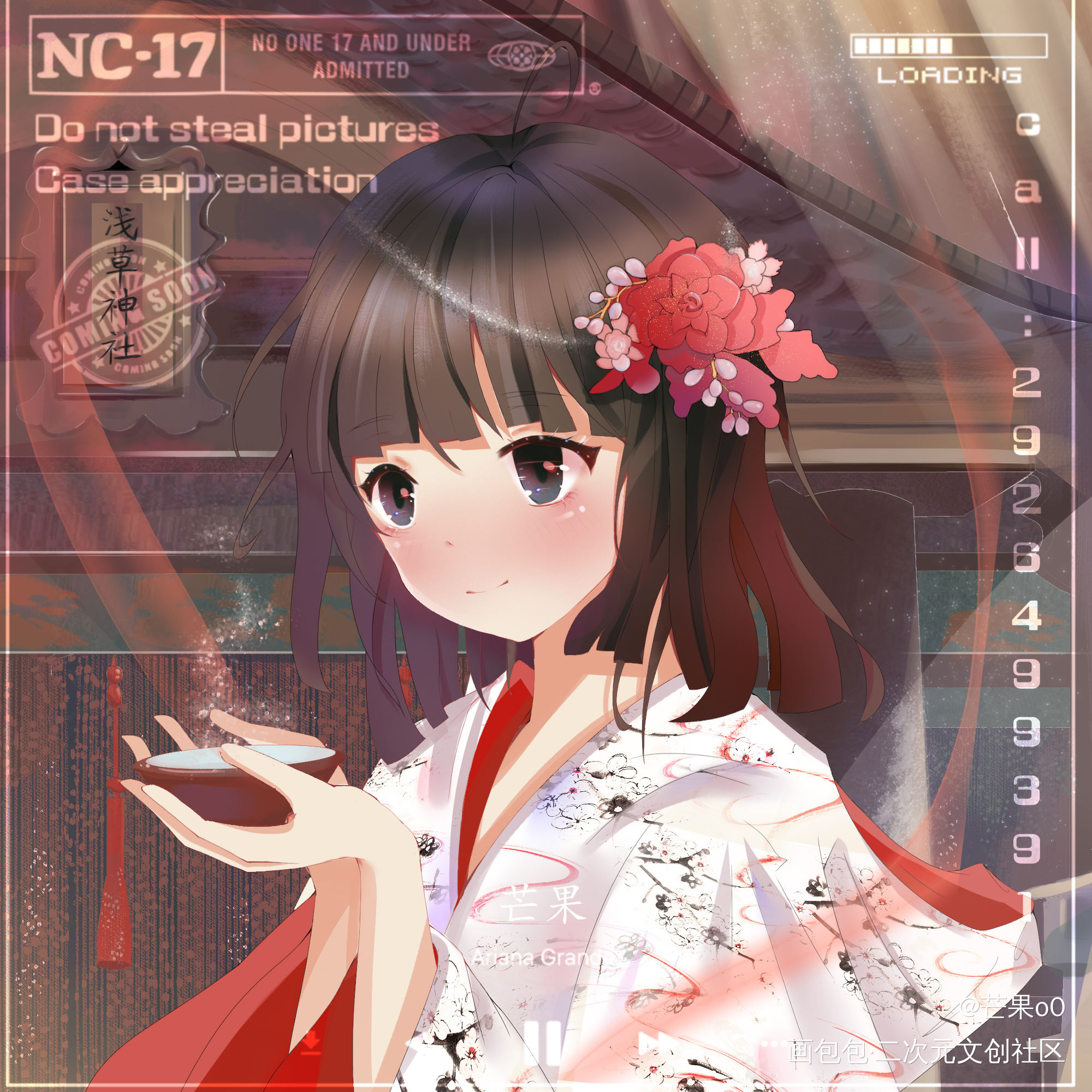客单 _平涂日系我要上首推少女头像客单原创绘画作品