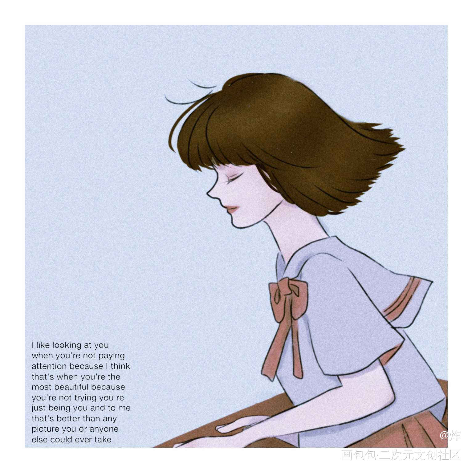 云_平涂我要上首推头像插画原创绘画作品