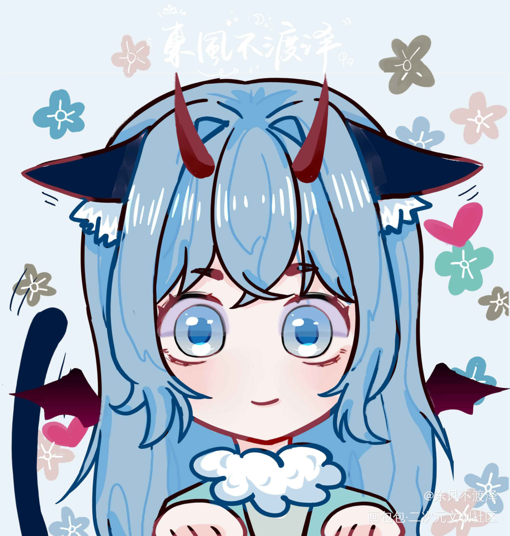 摸摸自己_渡泽Q版原创绘画作品