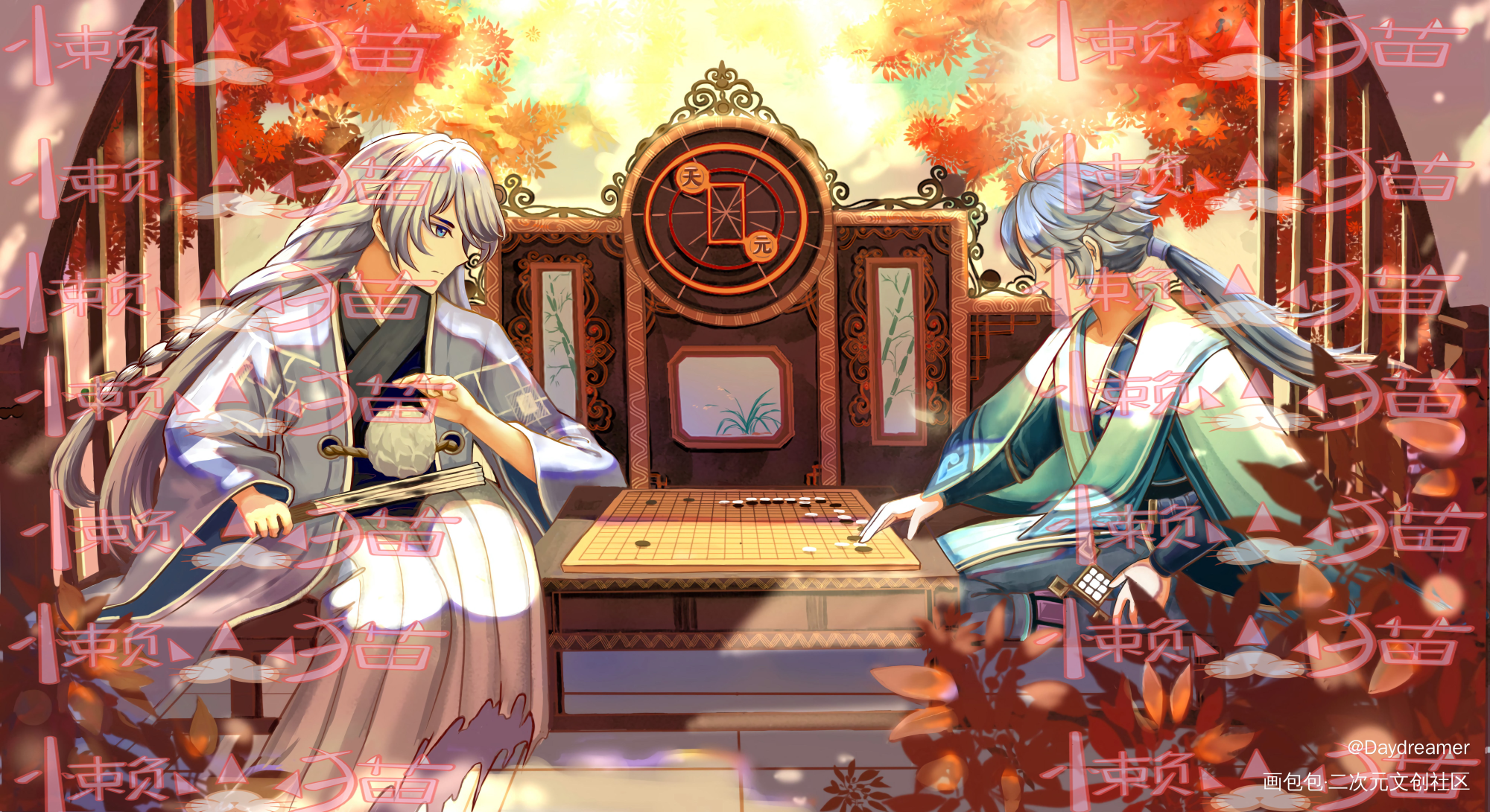 弈和弈星——王者荣耀阴阳师同人_王者荣耀阴阳师弈星立绘日系头像绘画作品