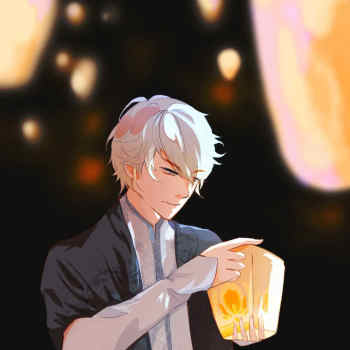 千灯之约——亮亮_王者荣耀平涂日系头像绘画作品