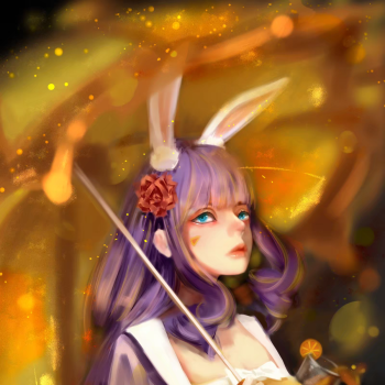 【第一次发贴】公孙离蜜橘之夏_王者荣耀公孙离公孙离厚涂头像插画