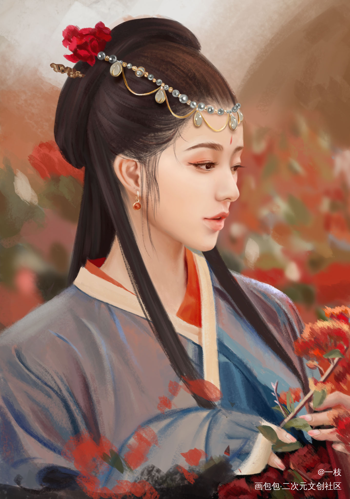 去年画的小姐姐_原创绘画作品
