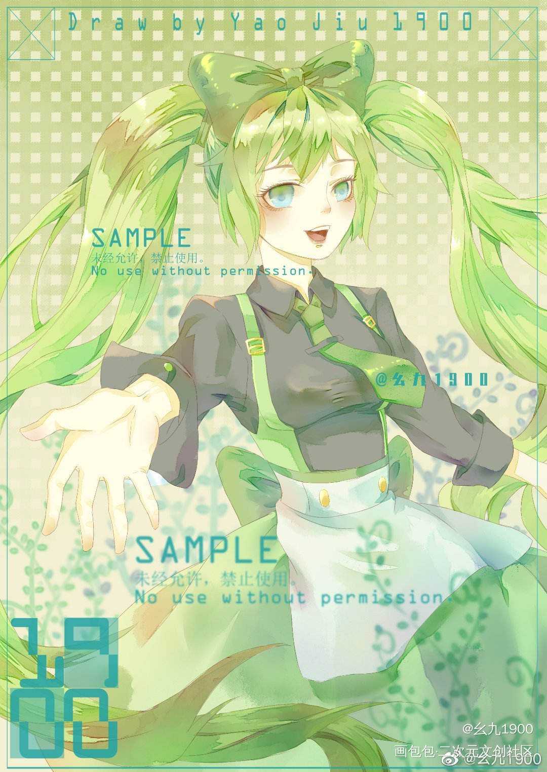 春_水彩平涂日系原创绘画作品